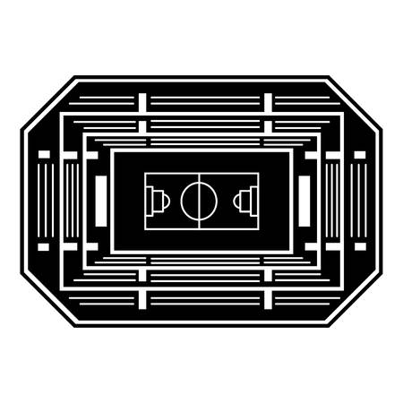 Basketball arena top view icon. Simple illustration of basketball arena top view vector icon for web design isolated on white backgroundのイラスト素材