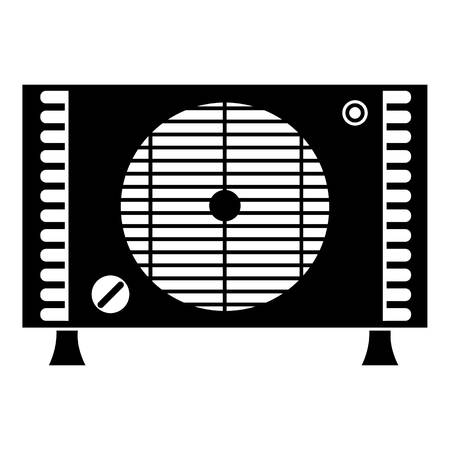 Air conditioning compressor icon. Simple illustration of air conditioning compressor vector icon for web design isolated on white backgroundのイラスト素材