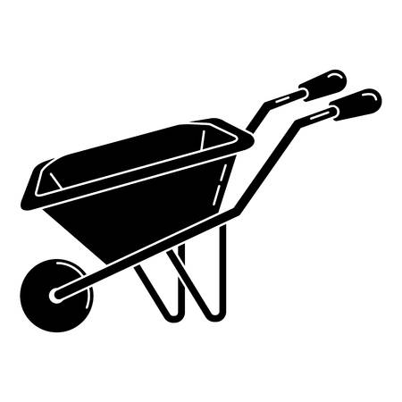 Wheelbarrow icon, simple styleのイラスト素材