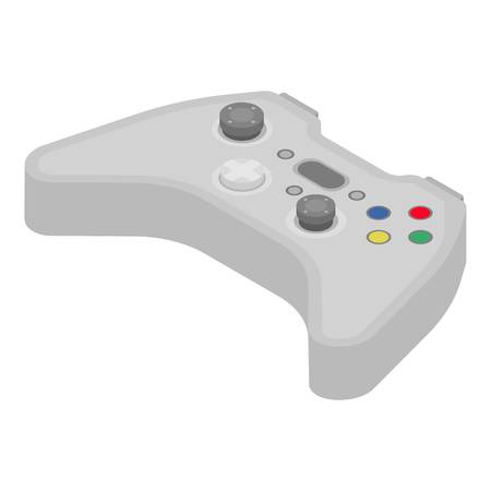 Video game joystick icon, isometric styleのイラスト素材