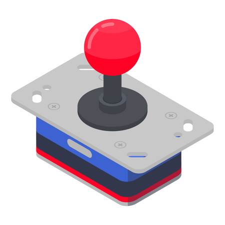 Control joystick icon, isometric styleのイラスト素材