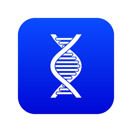DNA strand icon digital blueのイラスト素材