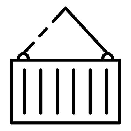 Large export container icon. Outline large export container vector icon for web design isolated on white backgroundのイラスト素材