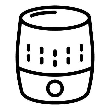 Mini smart speaker icon, outline styleのイラスト素材