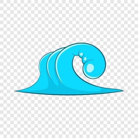 High ocean wave icon. Cartoon illustration of high ocean wave vector icon for webのイラスト素材