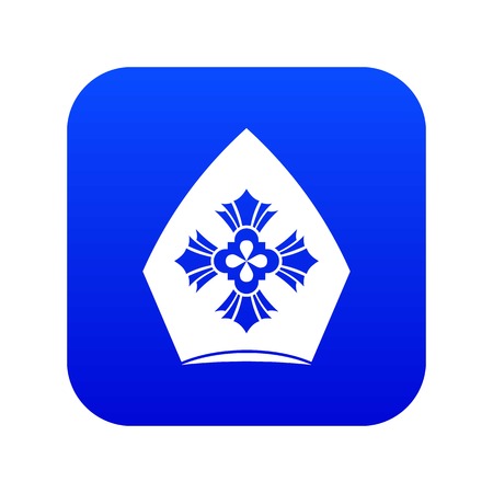 Christian hat icon digital blueのイラスト素材