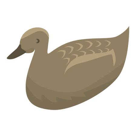 Wild duck icon, isometric styleのイラスト素材