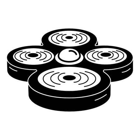 Police quadcopter icon, simple styleのイラスト素材