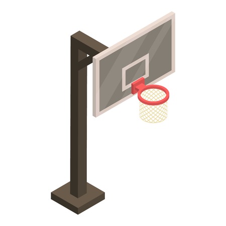 Metal basketball tower icon, isometric styleのイラスト素材