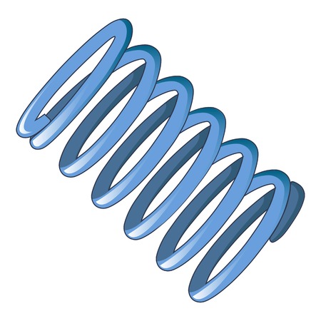 Metal spiral spring icon. Cartoon of metal spiral spring vector icon for web design isolated on white backgroundのイラスト素材