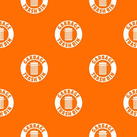 Bin dump pattern vector orangeのイラスト素材