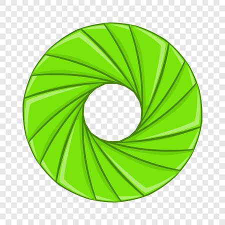 Green shutter icon. Cartoon illustration of shutter vector icon for web designのイラスト素材