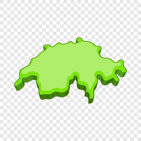 Map of Switzerland icon. Cartoon illustration of Swiss map vector icon for web designのイラスト素材