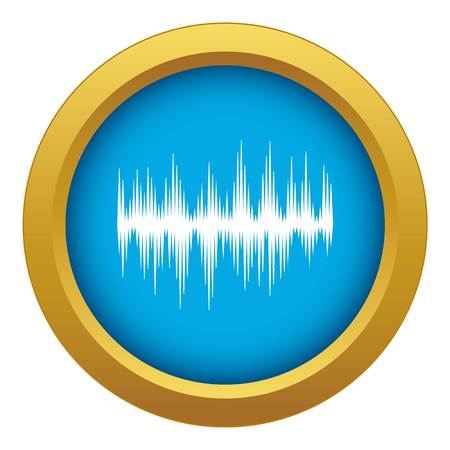 Audio digital equalizer technology icon blue vector isolated on white background for any designのイラスト素材