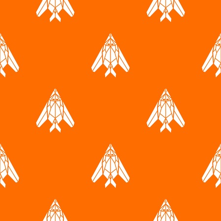Passenger airplane pattern vector orangeのイラスト素材