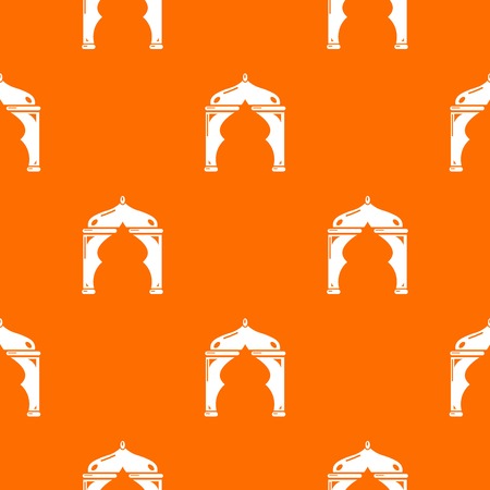 Archway turkey pattern vector orangeのイラスト素材