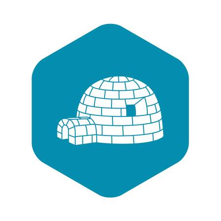 Eskimo igloo icon. Simple illustration of eskimo igloo vector icon for web design isolated on white backgroundのイラスト素材