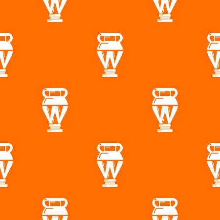 Egyptian vase pattern vector orangeのイラスト素材