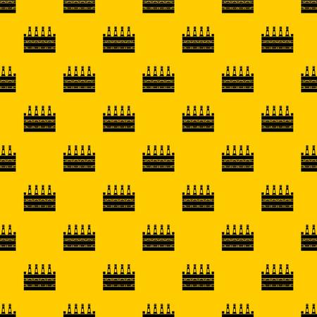 Beer wooden box pattern seamless vector repeat geometric yellow for any designのイラスト素材