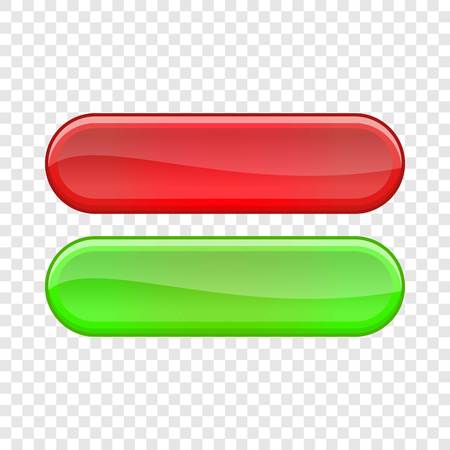 Two buttons icon, cartoon styleのイラスト素材