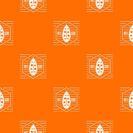 Nut and seed pattern vector orangeのイラスト素材