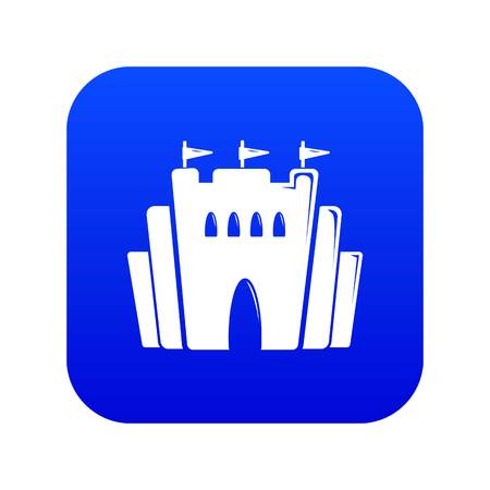 Fortress icon blue vectorのイラスト素材