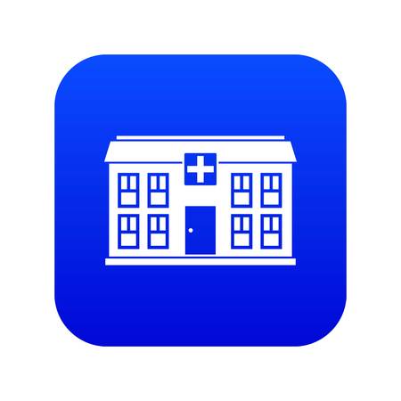 Hospital icon digital blueのイラスト素材