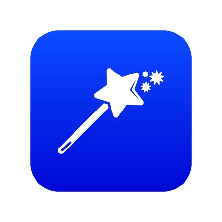 Magic wand icon blue vectorのイラスト素材