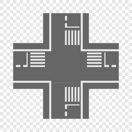 Crossroad icon, cartoon styleのイラスト素材