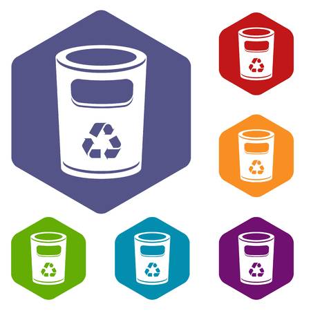Recycling bucket icon, simple styleのイラスト素材