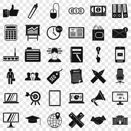 Banking icons set, simle styleのイラスト素材