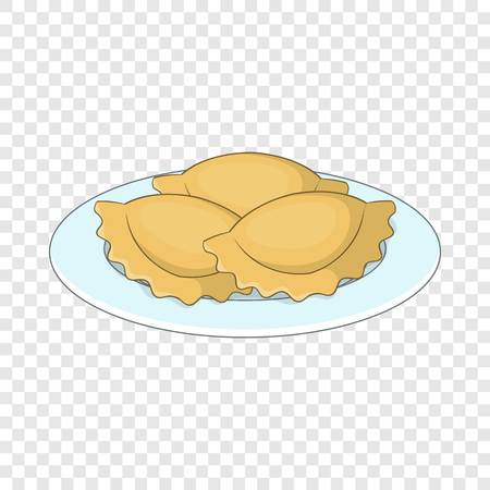 Empanadas, meat pie icon. Cartoon illustration of Empanadas, meat pie vector icon for webのイラスト素材