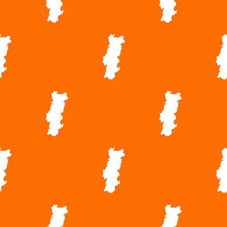 Portugal map pattern vector orangeのイラスト素材