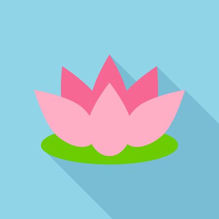 Lotus flower icon, flat styleのイラスト素材