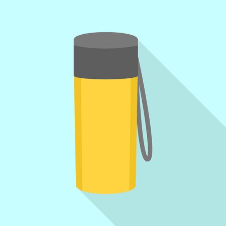 Thermos bottle icon, flat styleのイラスト素材