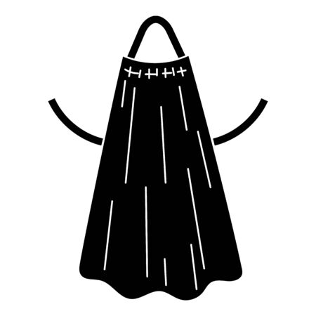Plastic apron icon. Simple illustration of plastic apron vector icon for web design isolated on white backgroundのイラスト素材