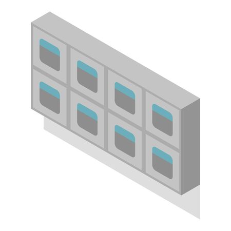 Surgical boxes icon, isometric styleのイラスト素材