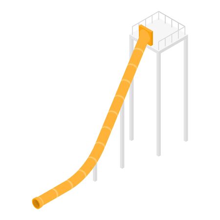 Aquapark tunnel icon, isometric styleのイラスト素材