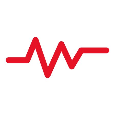 Heart rate diagram icon, outline styleのイラスト素材
