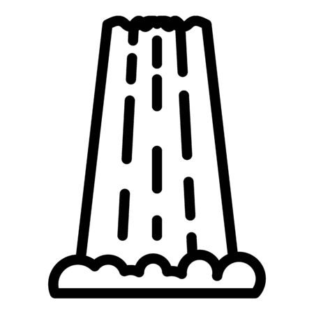 Waterfall icon, outline styleのイラスト素材