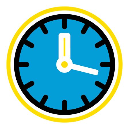 Wall clock icon. Outline wall clock vector icon for web design isolated on white background
