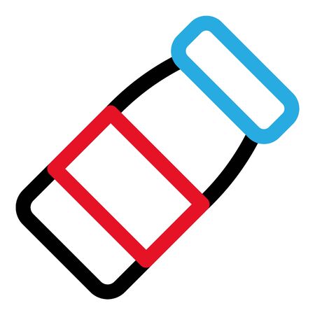Pill bottle icon, outline styleのイラスト素材