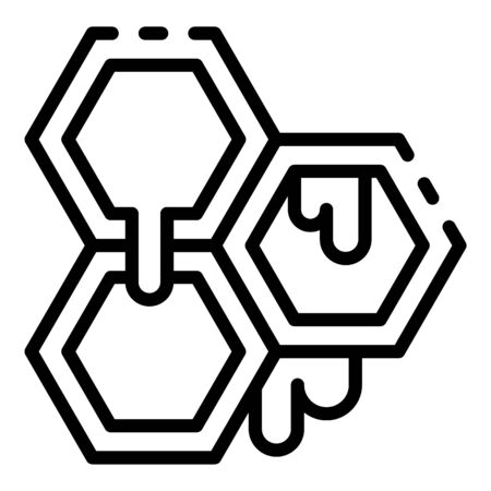 Honey comb icon, outline styleのイラスト素材
