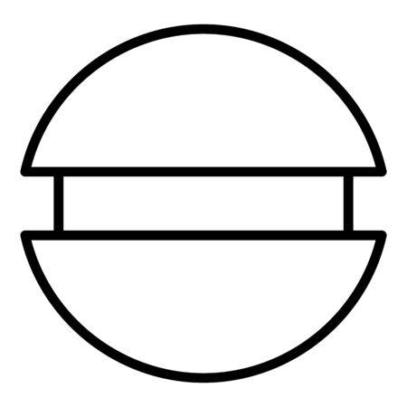 Screw top view icon, outline styleのイラスト素材