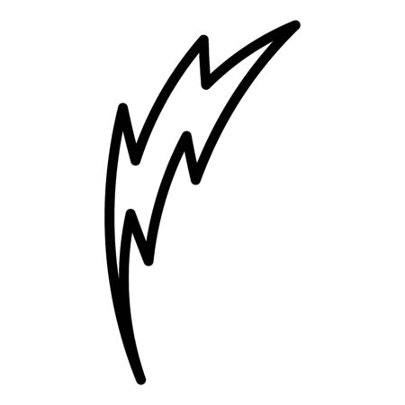 Arc lightning icon, outline styleのイラスト素材