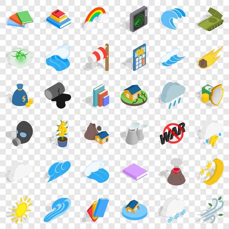 No war icons set, isometric styleのイラスト素材