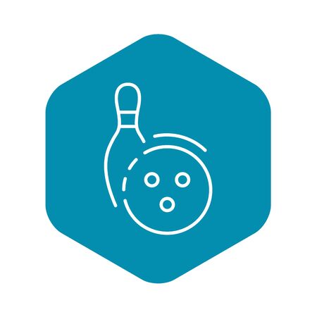 Bowling target icon, outline styleのイラスト素材