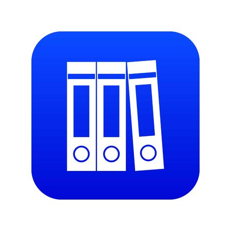 Office folders with documents icon digital blueのイラスト素材