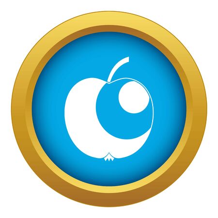 Apple icon blue vector isolatedのイラスト素材