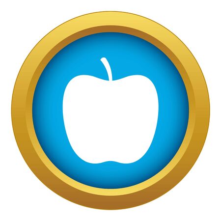 Glossy apple icon blue vector isolatedのイラスト素材